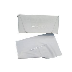 Michael Kors White Eyeglass Case and Cloth